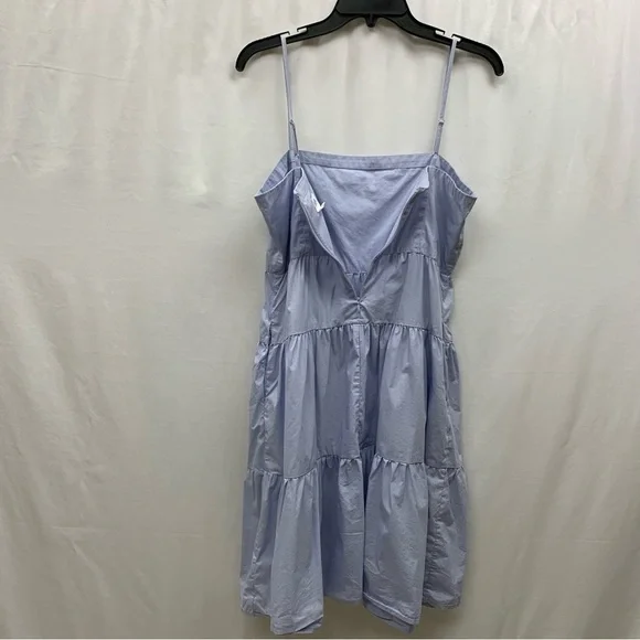 Gap tiered midi dress size 4 cotton blue Summer beach vacation fit and flare - Picture 6 of 14